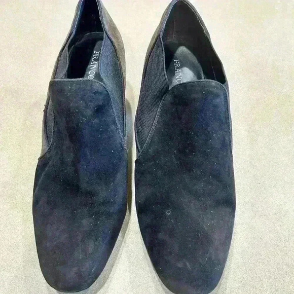 Women's Franco Sardo Suede Dress Shoes-2 Tone-Heels-9 1/2 Slip-on - Picture 2 of 8